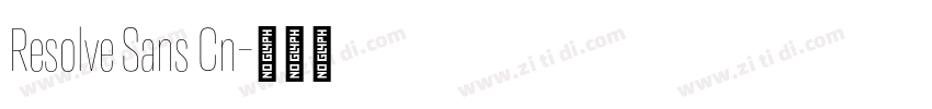 Resolve Sans Cn字体转换 Resolve Sans Cn字体转换